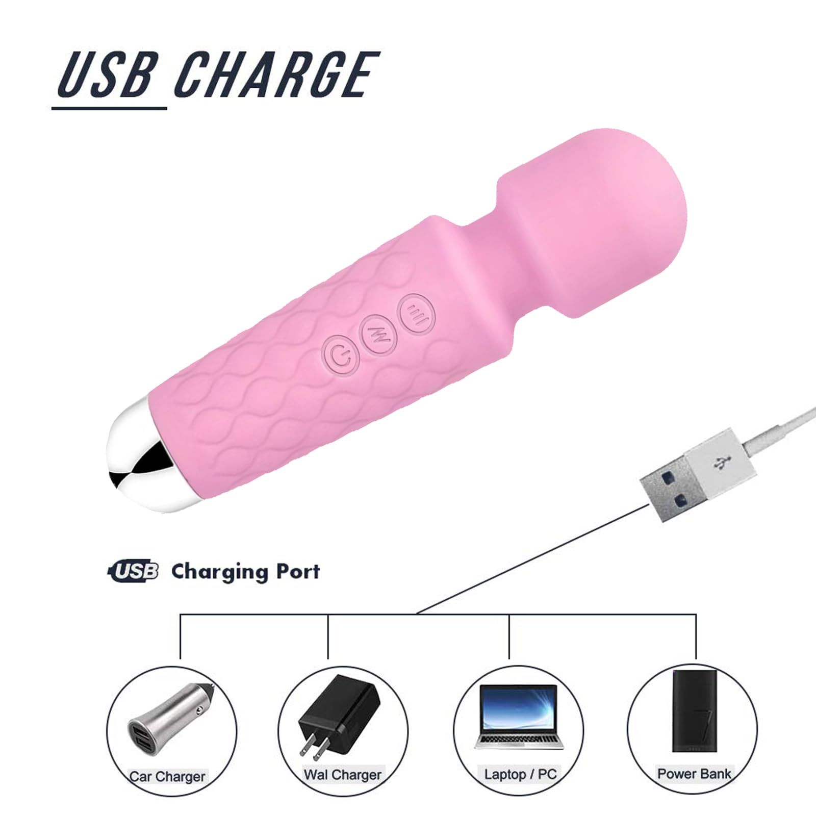 Generic Waterproof Silicone Back Massager for easy cleaning and durability.