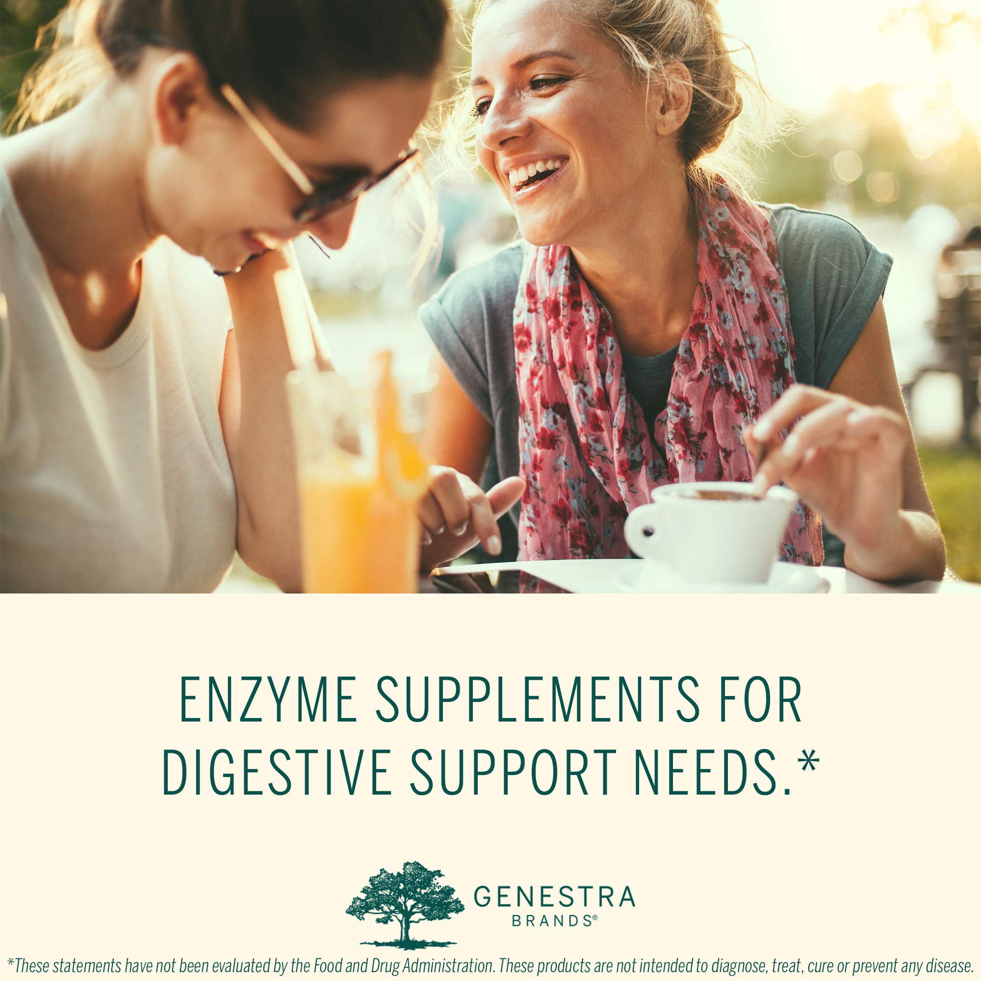 Genestra Bio Enzymes peppermint-flavored tablet.