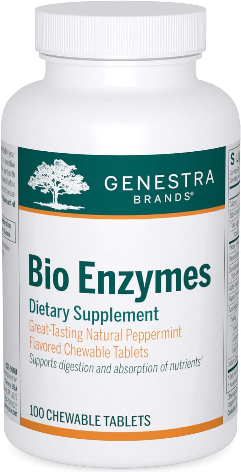 Genestra Bio Enzymes tablets out for use.