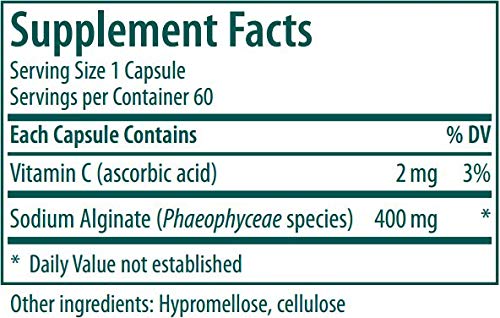 Genestra Brands Sodium Alginate capsules supports protein metabolism in daily use.