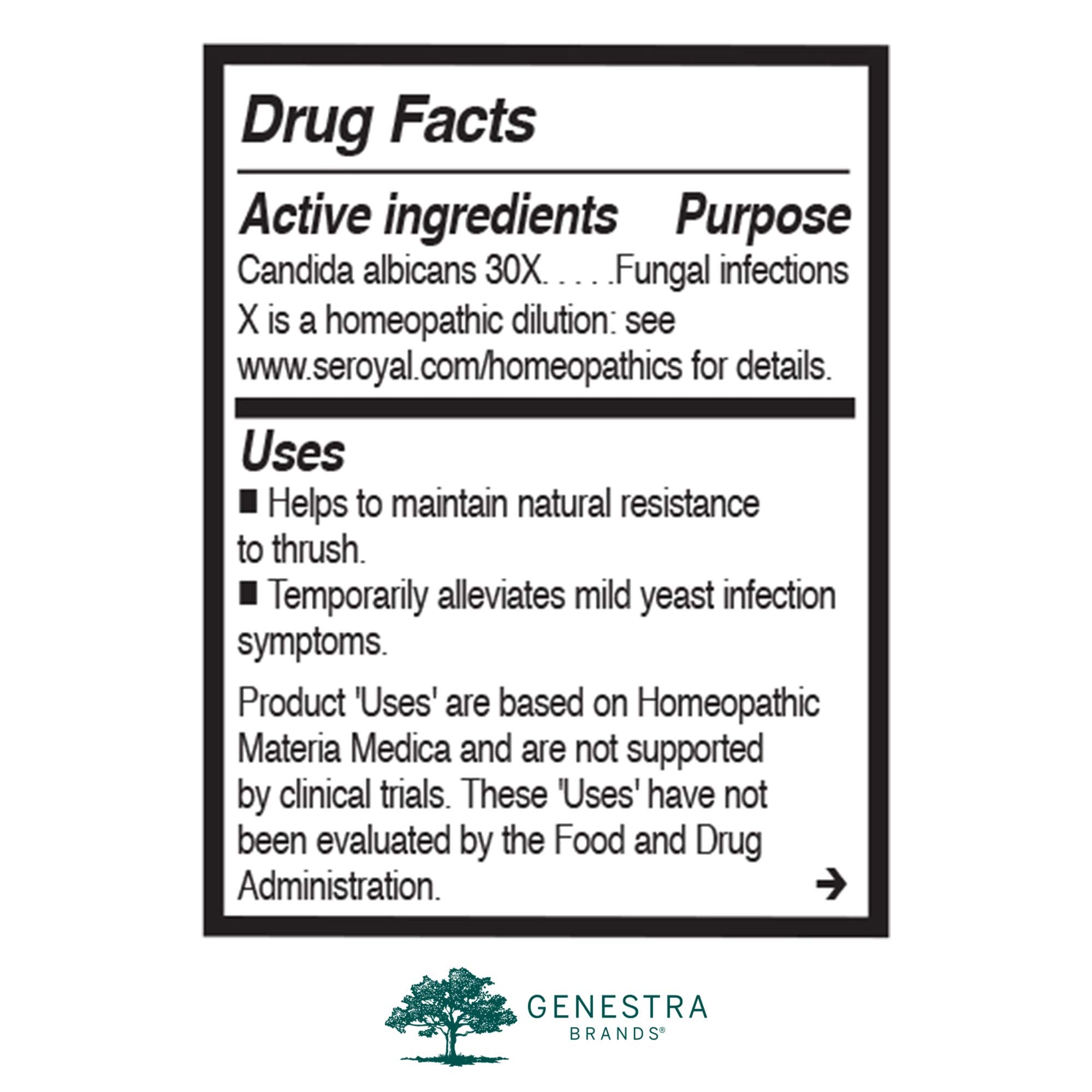 Genestra Can Albex 30X label close-up highlighting homeopathic ingredients