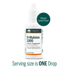 Genestra D-Mulsion 1000 dropper dispensing liquid vitamin D for precise dosing