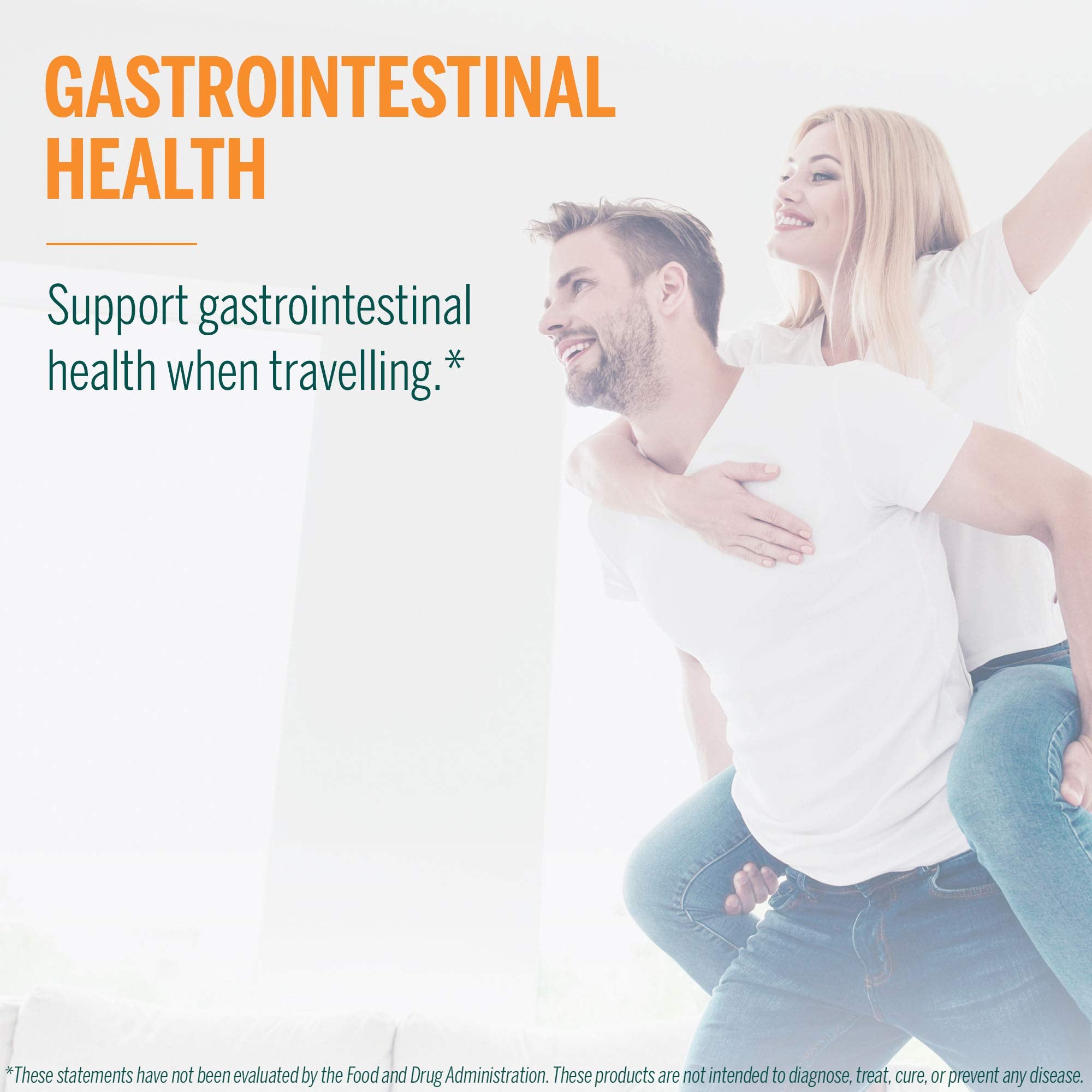 Genestra HMF Travel travel kit scene promoting convenient probiotic solution on the go.