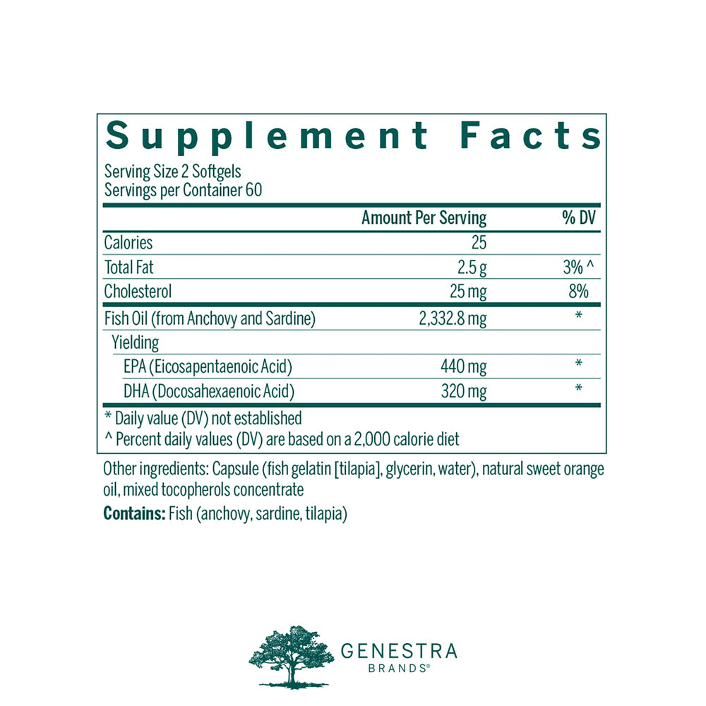 Genestra Super EFA capsules closeup showing easy-to-swallow softgels for daily use.