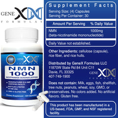 Genex NMN 1000mg COA certificate highlighting transparent quality documentation.