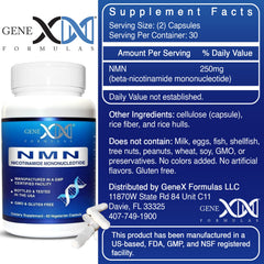 Genex Formulas NMN COA certificate showing batch transparency