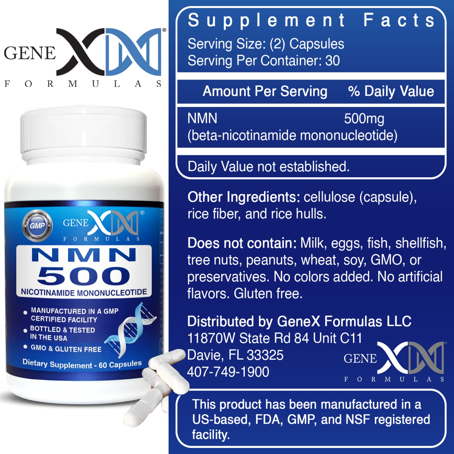 Genex Formulas NMN bottle on shelf for daily routine