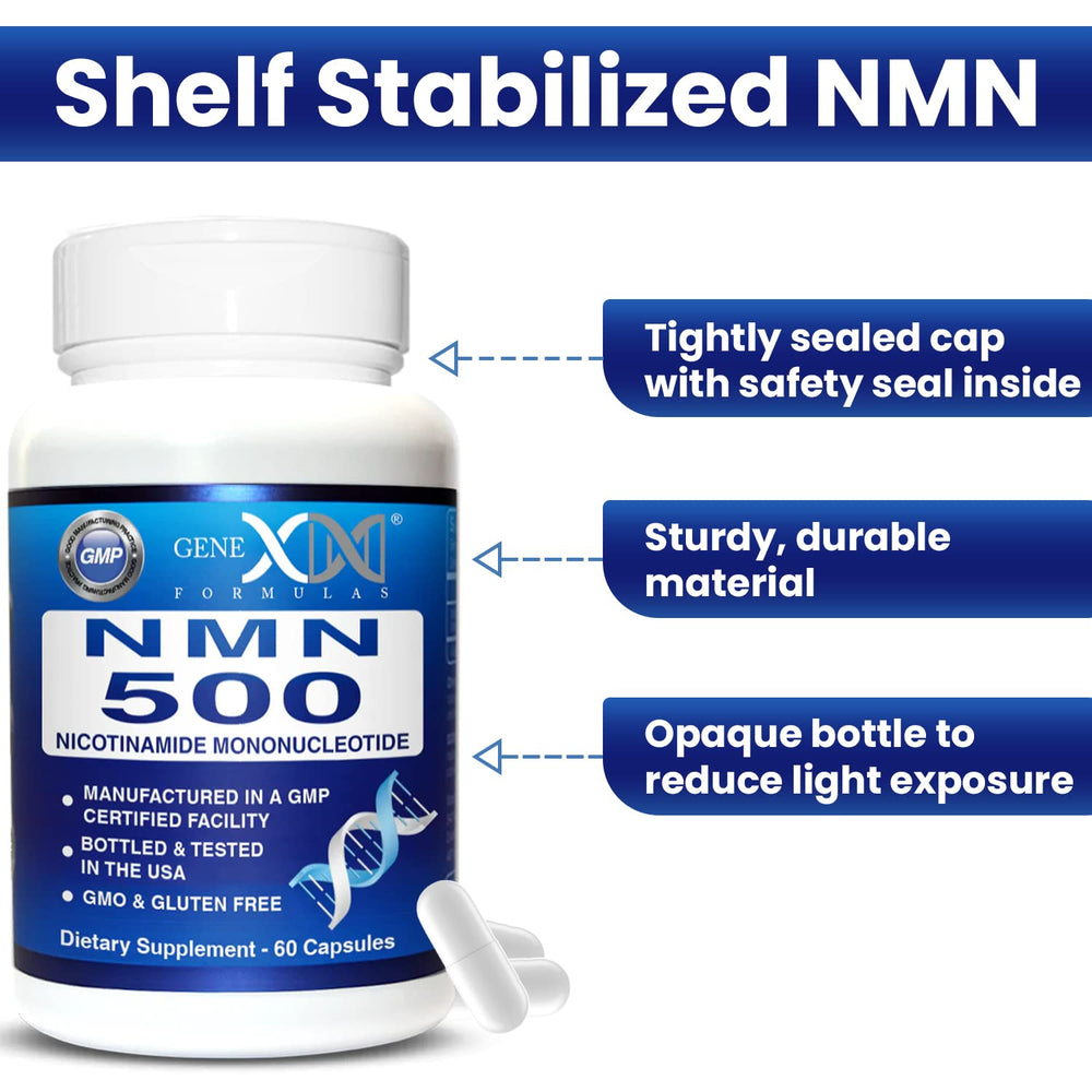Genex Formulas NMN bottle packaging protects contents
