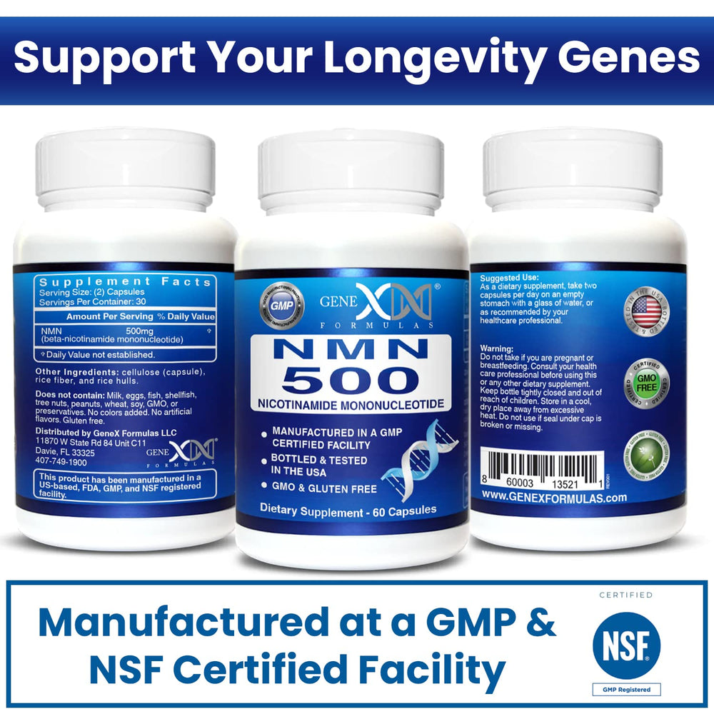 Genex Formulas NMN unflavored capsules blend easily