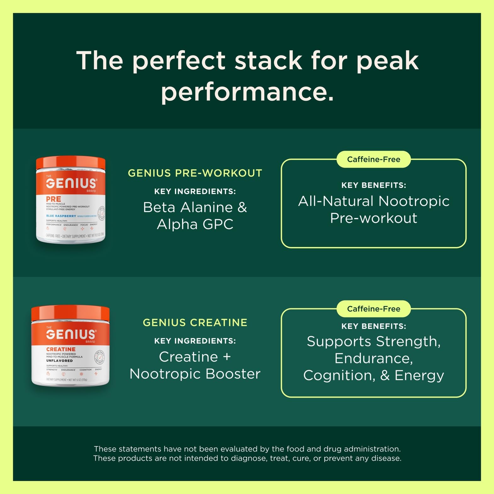 Nutrition panel on Genius L-Arginine powder packaging highlights 5 g per serving