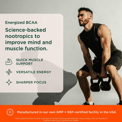 The Genius Brand Genius BCAA Powder scoop in hand signals versatile training nutrition