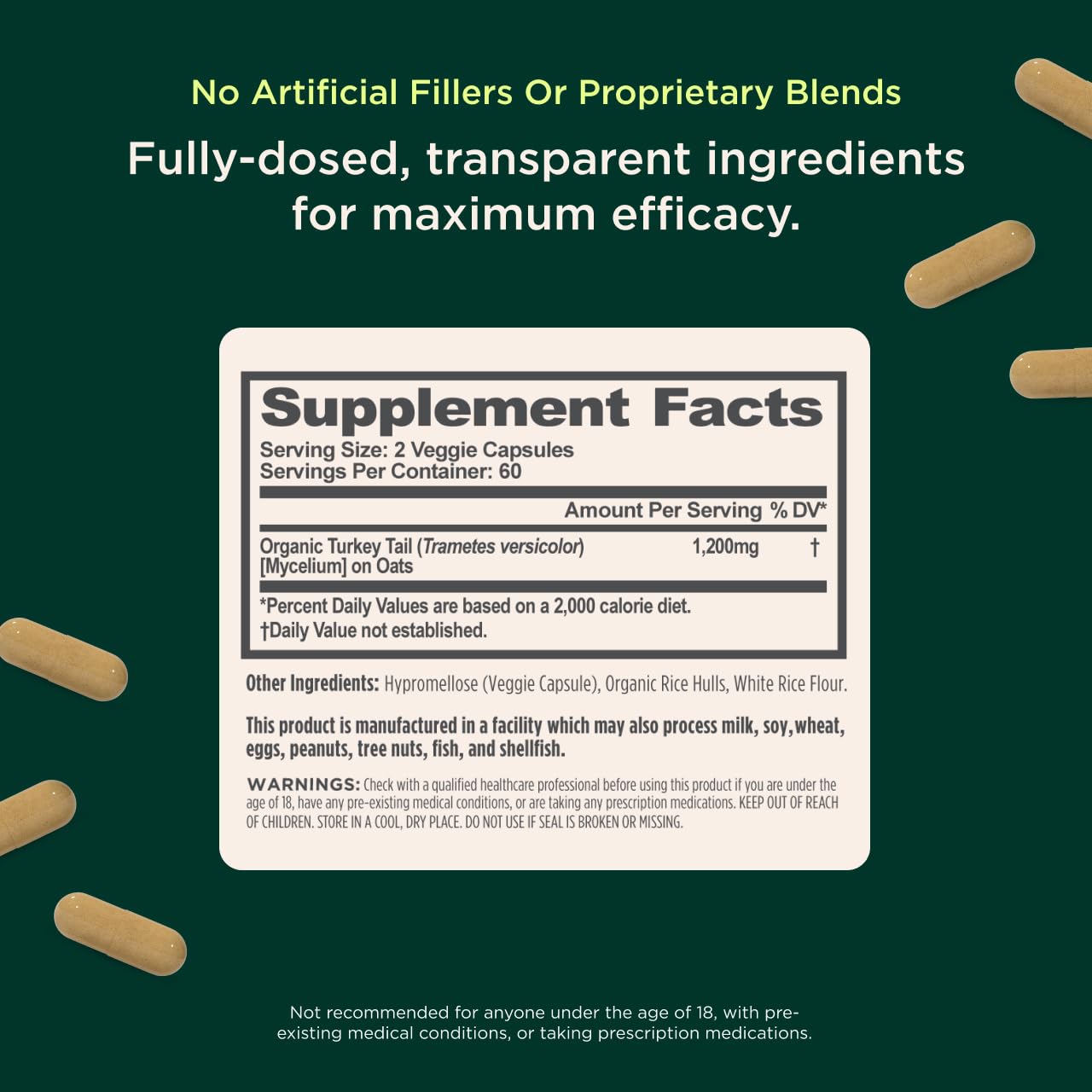 Pour shot showing easy-take capsule administration.
