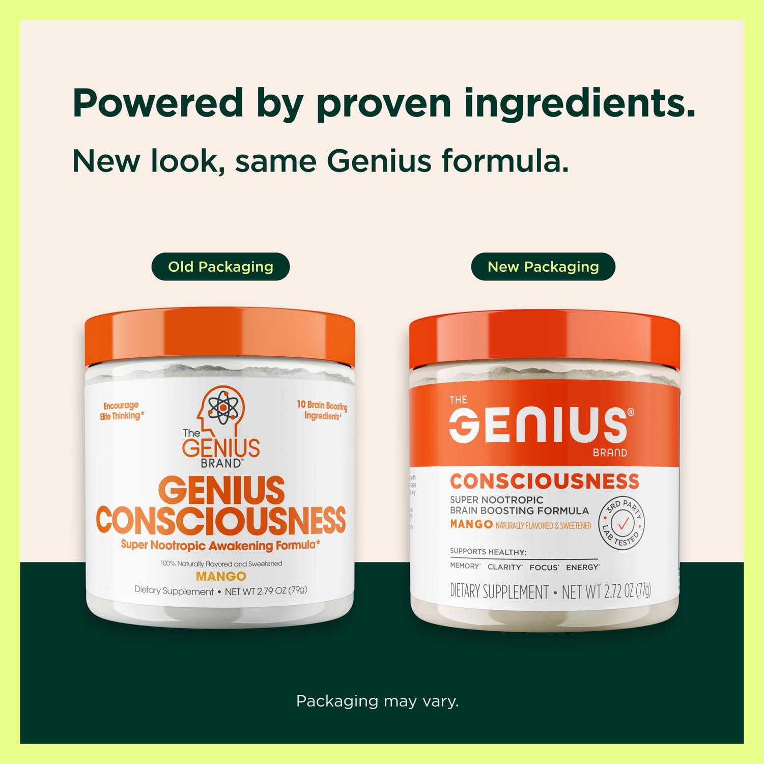 Genius Consciousness mango serving scoop demonstrates easy portions for consistent use.