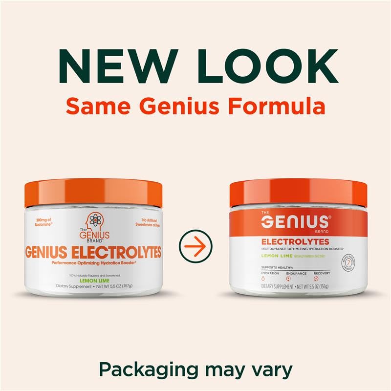 Genius Electrolytes lemon lime packaging highlights clean, keto-friendly hydration on the go