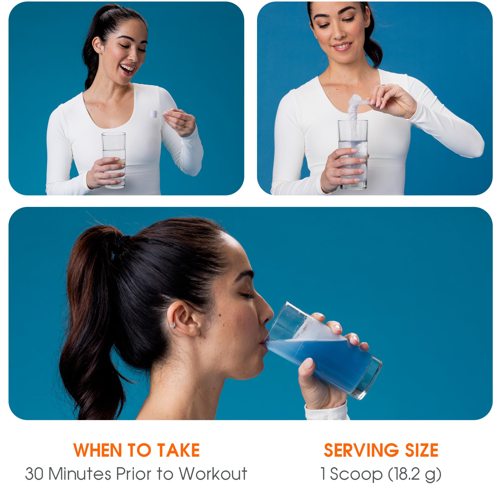 Genius Energized pre-workout mixed in water to reveal a blue raspberry shake.