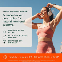 DIM ingredient highlight on Genius Estrogen Balance packaging