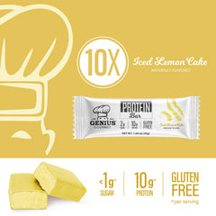 Genius Gourmet Iced Lemon Cake Bar packaging for on-the-go