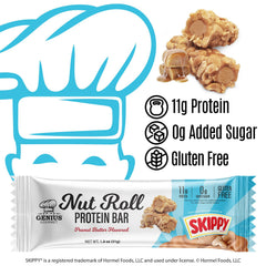 Genius Gourmet SKIPPY bar caramel coating detail boosts flavor appeal