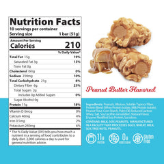 Genius Gourmet SKIPPY bar crunchy peanuts close-up highlights texture and bite