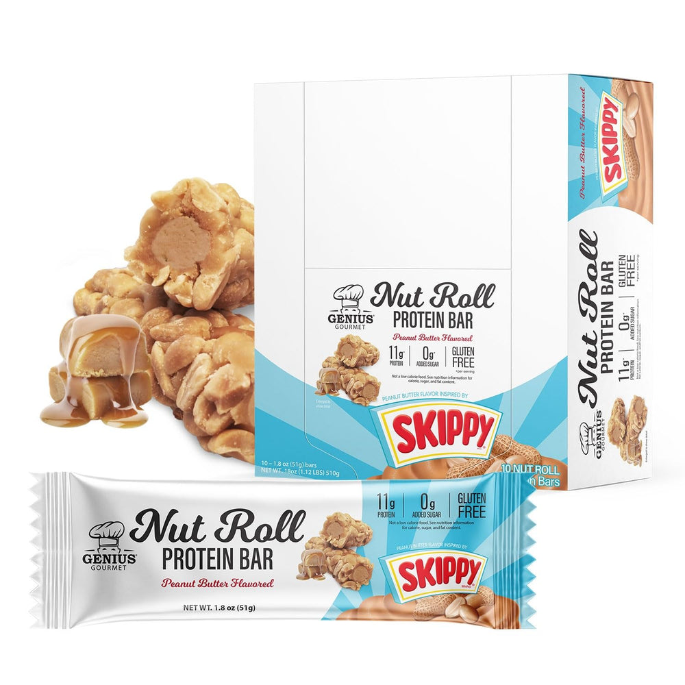 Genius Gourmet SKIPPY bar front view for quick, on-the-go snacking