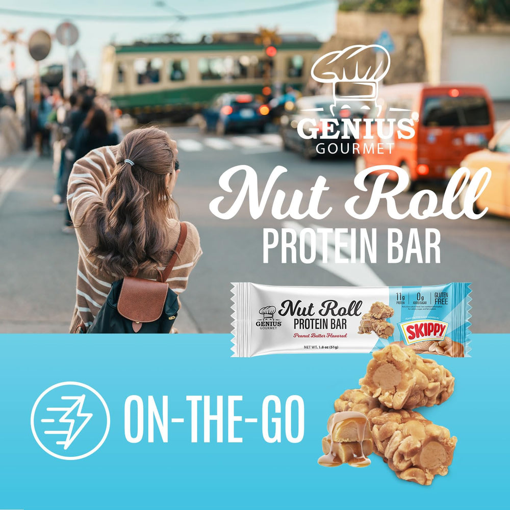Genius Gourmet SKIPPY bar ready-to-eat snack for busy days