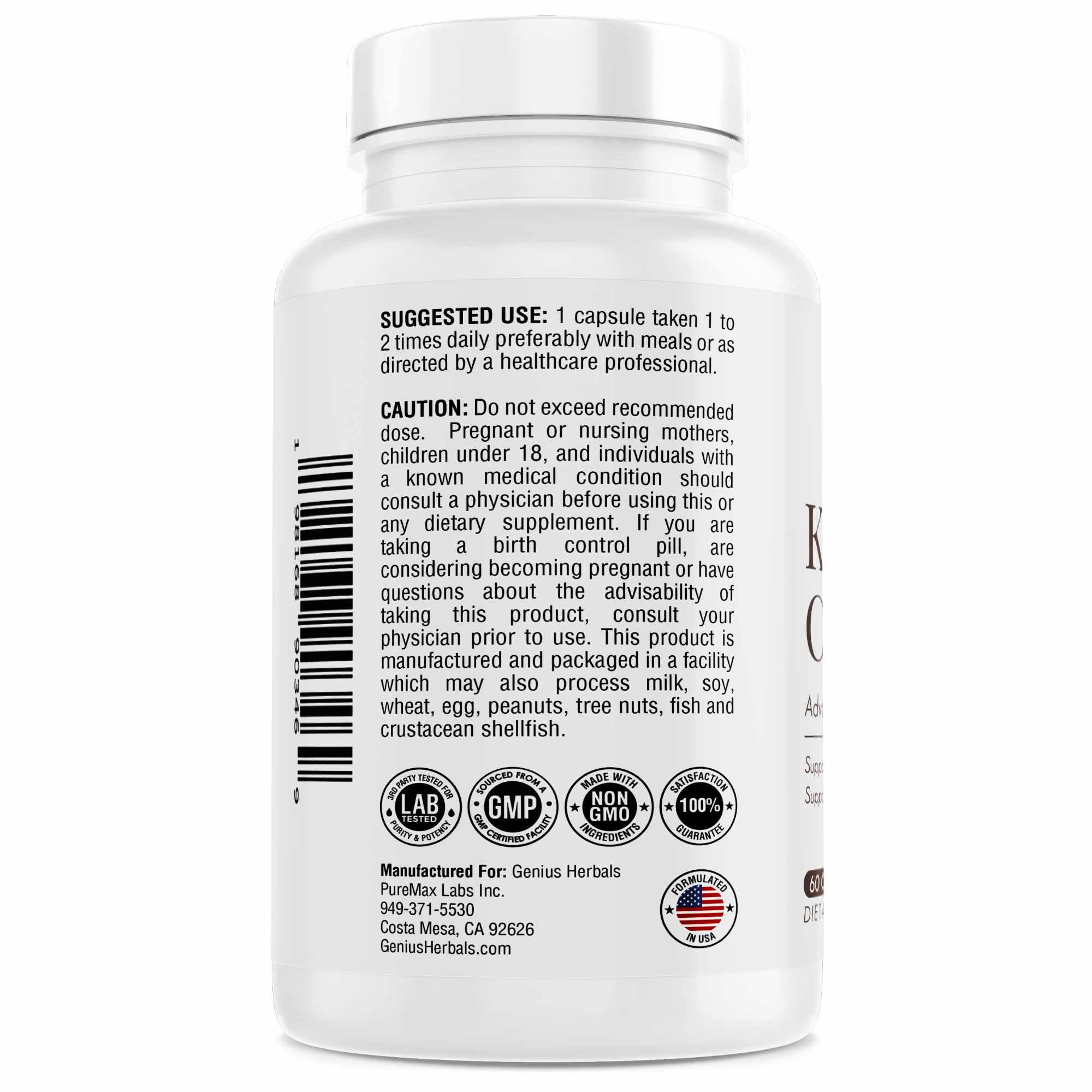 GENIUS HERBALS VitaCran cranberry extract closeup highlighting antioxidant support.