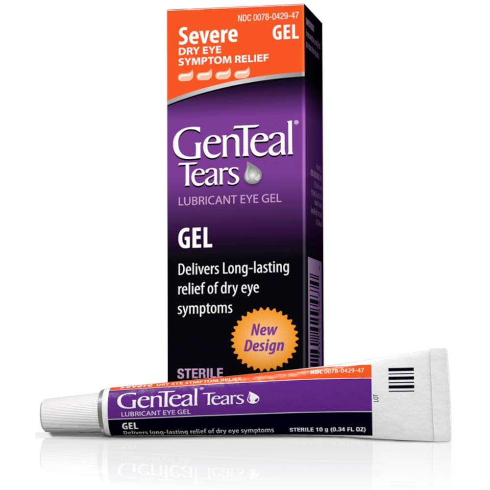 GenTeal gel label close-up emphasizing brand and product name.