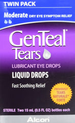 GenTeal Tears twin pack in outer box offers fast, gentle relief for dry eyes.