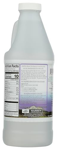 Georges Aloe bottle side profile shows 32 oz liquid aloe beverage for refreshing hydration.
