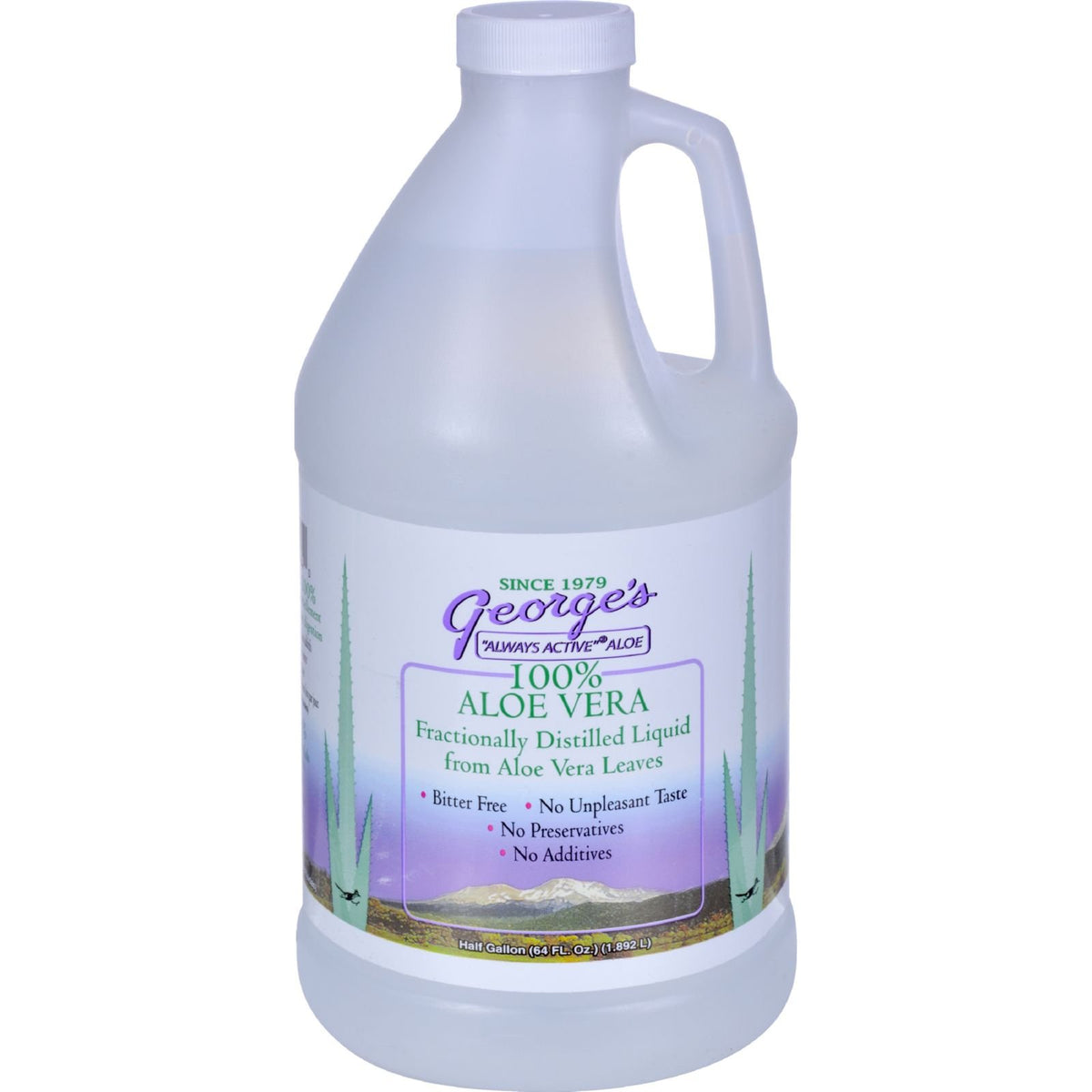 Georges Aloe Vera Drink 64 oz bottle on display for everyday hydration