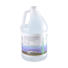 George's Aloe Vera liquid label close-up—high-purity, distillation details.
