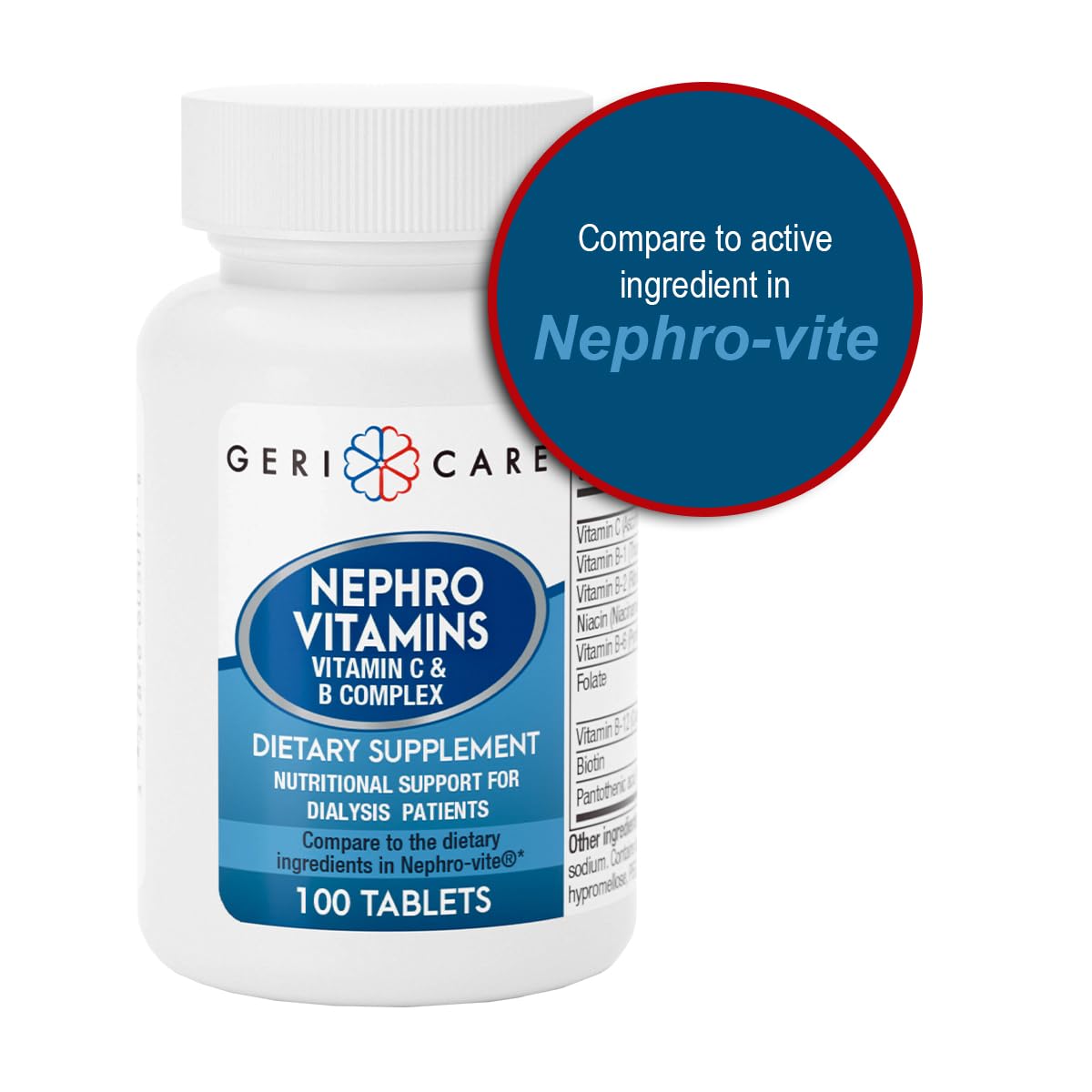 GeriCare Nephro immune support feature highlights immune system benefits.