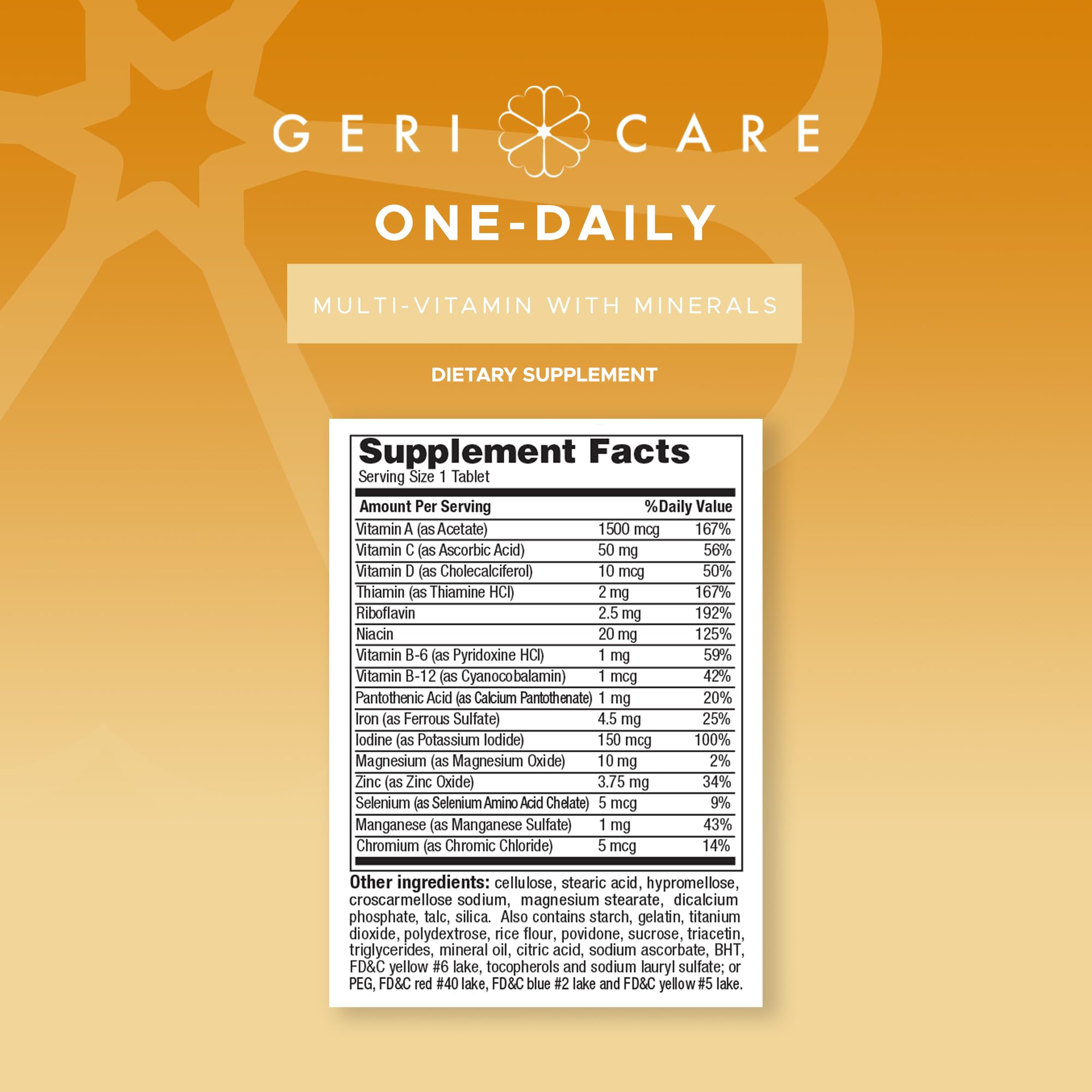 GeriCare One-Daily digestive-support-scene referencing zinc and B vitamins
