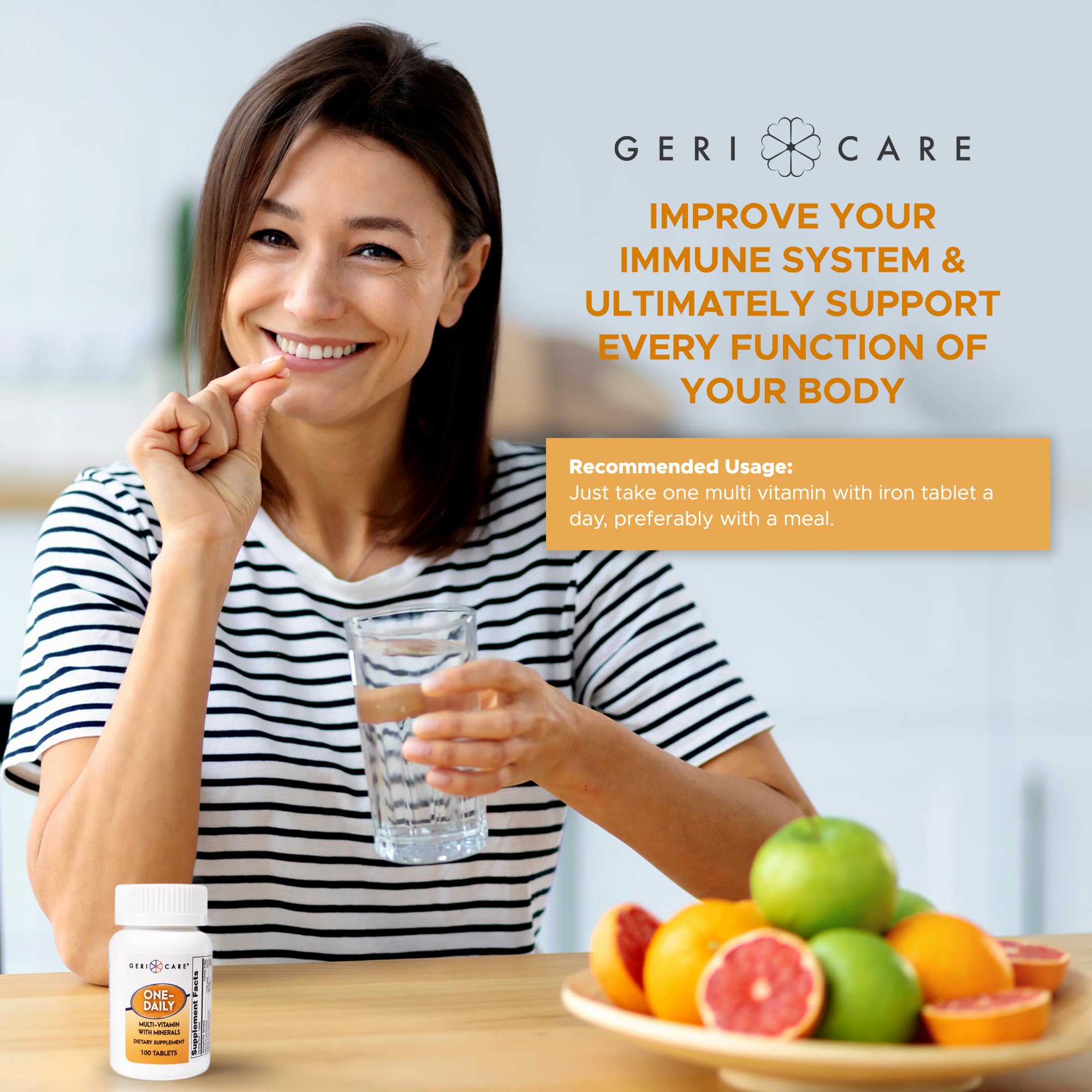 GeriCare One-Daily energy-scene depicting boosted daily vitality