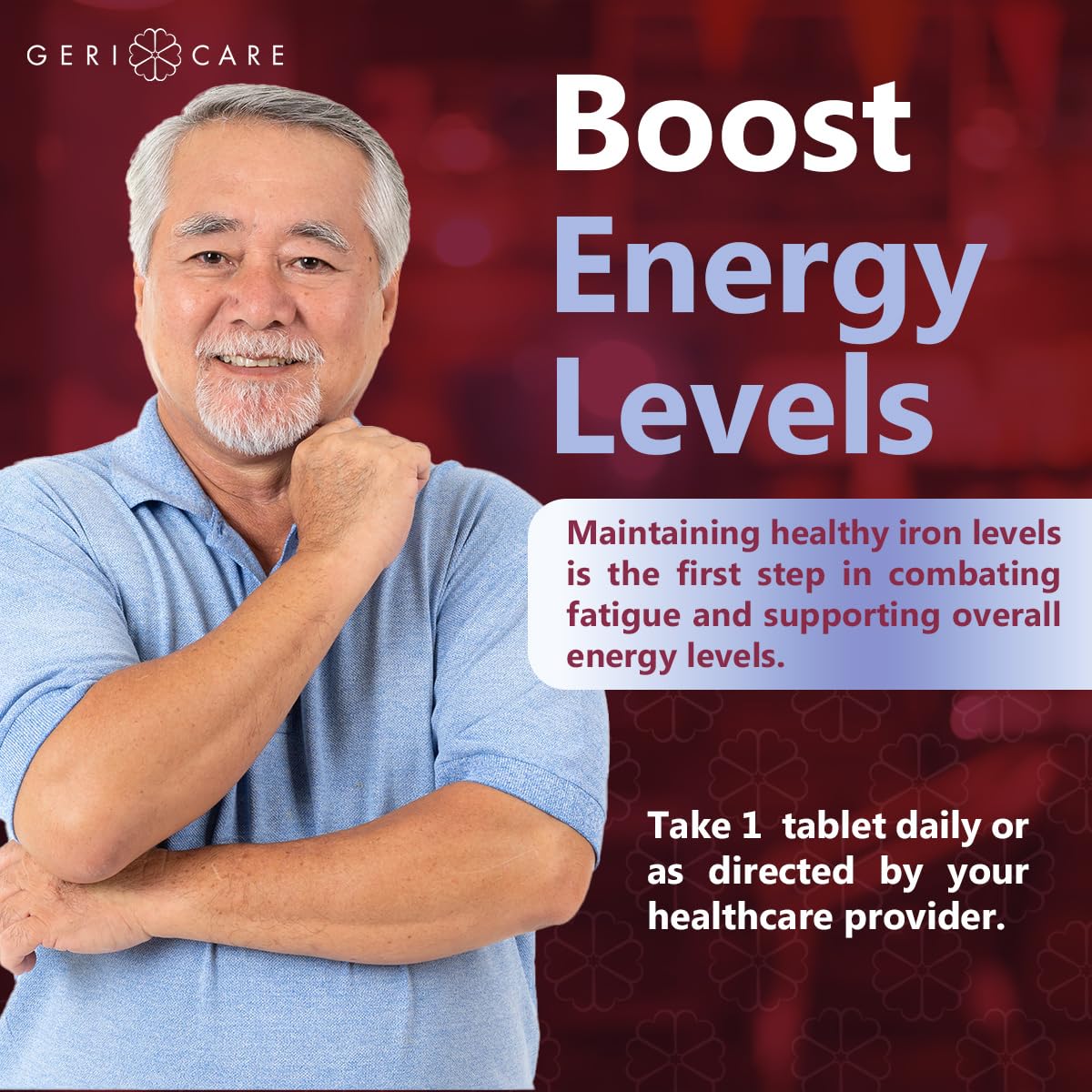 Gericare 100-count packaging emphasizes value and convenience.
