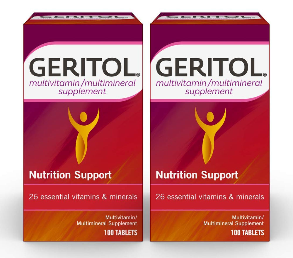 Geritol balance bottle pour shows easy daily use for energy support