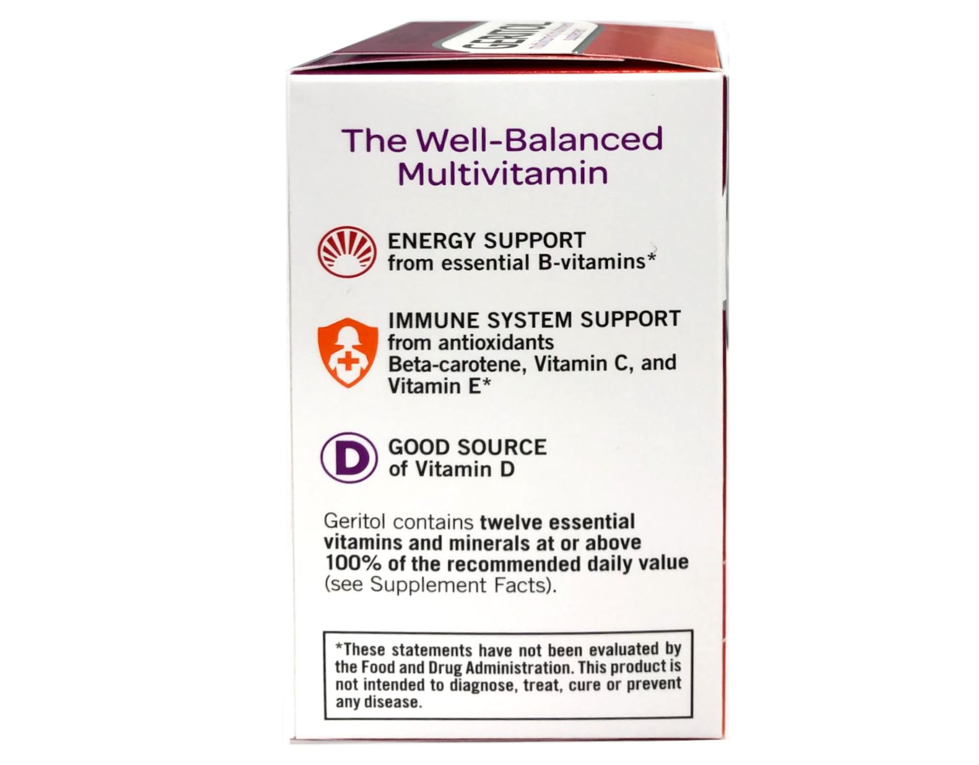 Geritol Complete bottle on kitchen counter signaling routine bone health.
