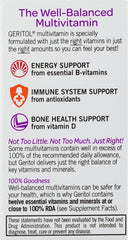 Pouring Geritol tablets from the bottle for consistent energy support