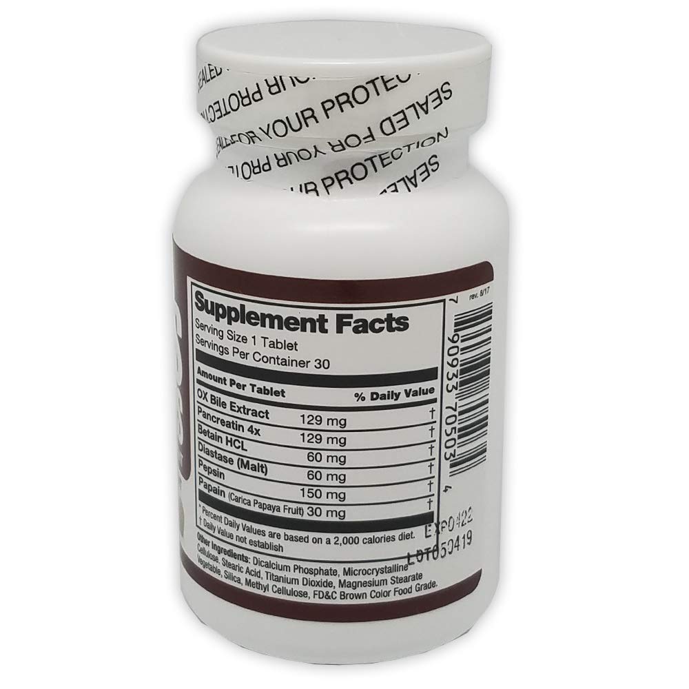 Germa Bile Salts capsules with ingredients highlighting easier nutrient absorption.