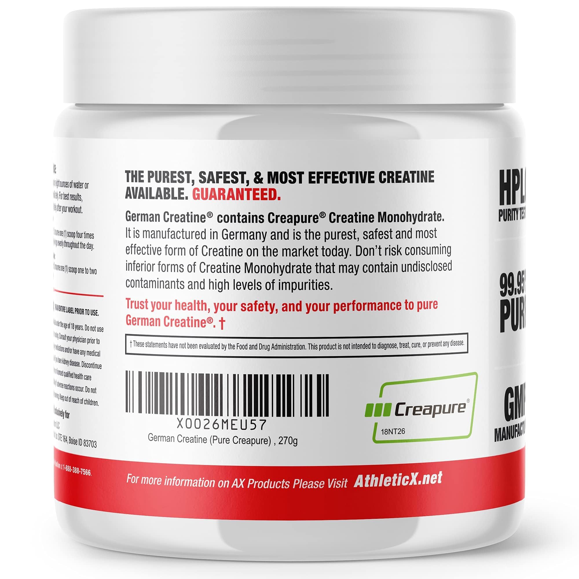 German Creatine compact packaging showing value and portability for on-the-go training.