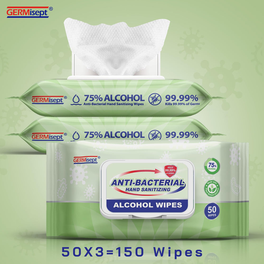 Germisept Advanced wipes performance on hands and surfaces