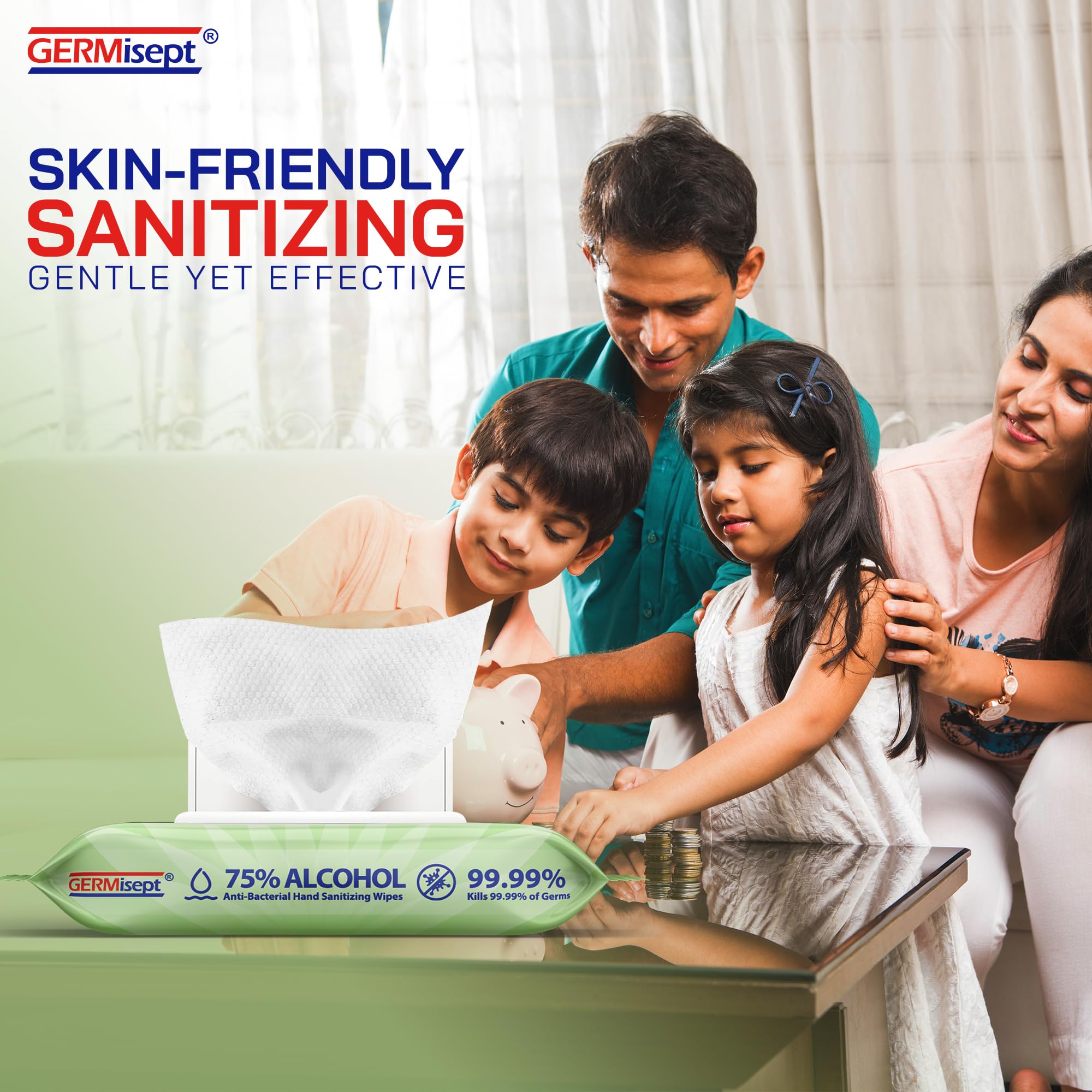 Germisept, toallitas para familias, higiene diaria sin complicaciones.