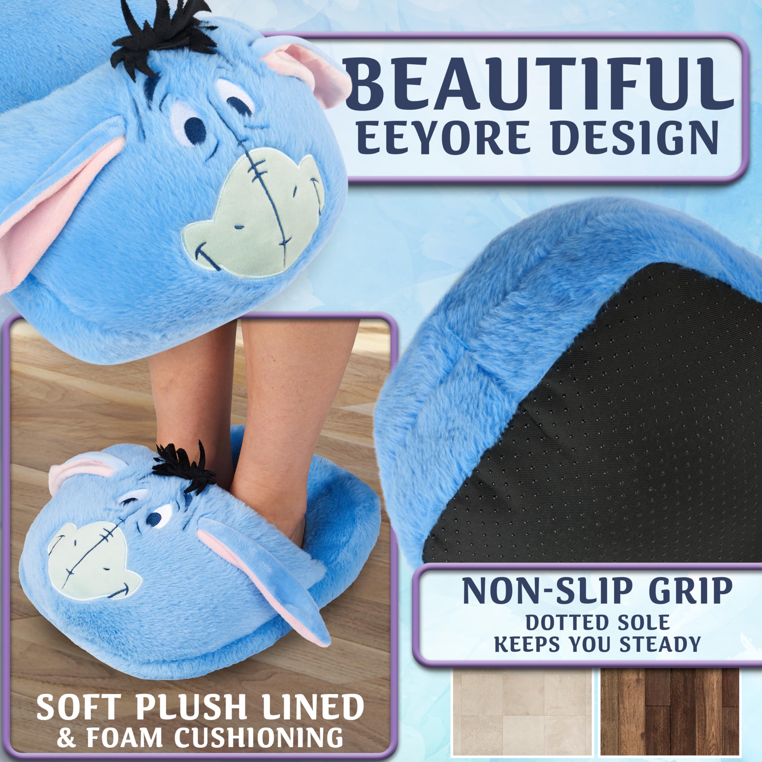 Get Trend Eeyore plush interior detail emphasizes soft fleece for comfort