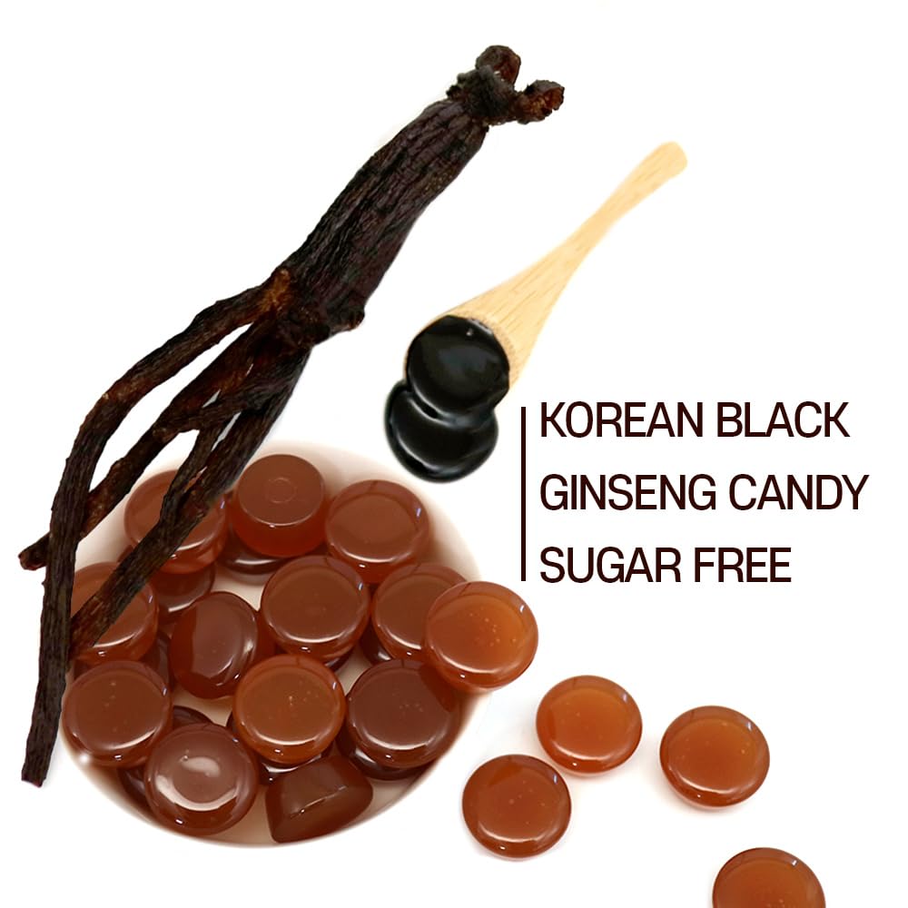 GeumHeuk black ginseng candy two bags display for everyday snacking.
