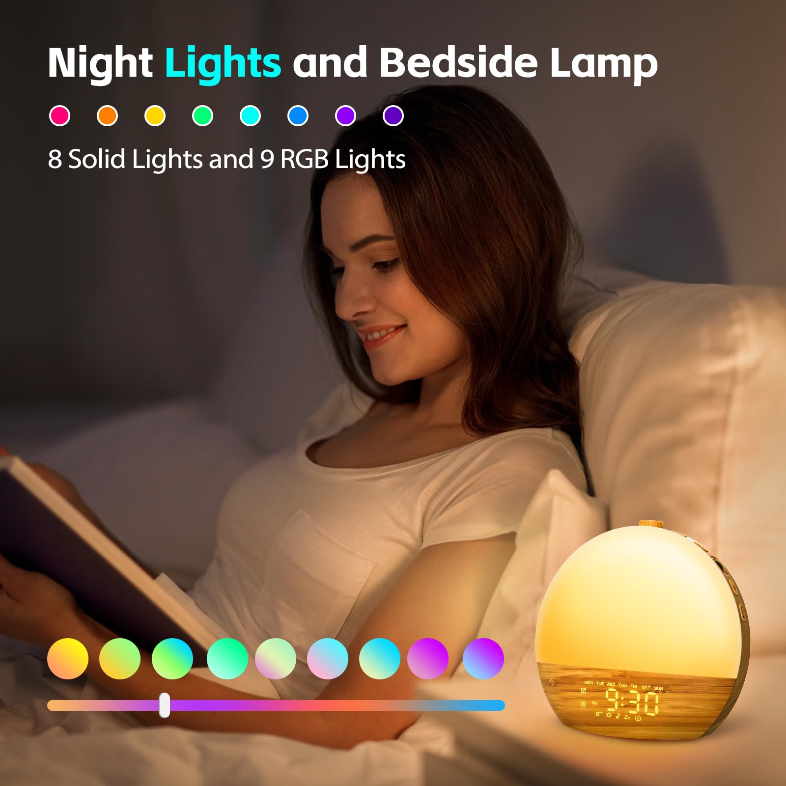 Geuuap Bluetooth connection for personalized wake-up playlists.