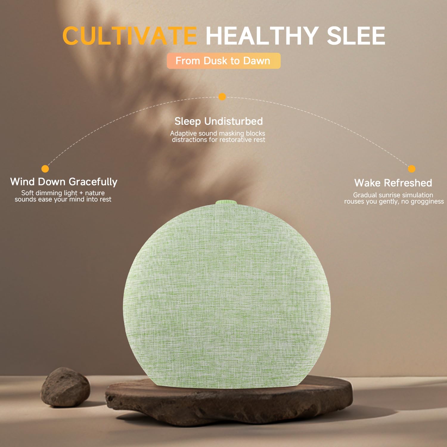 Geuuap Sunrise Alarm Clock night light provides soft ambience