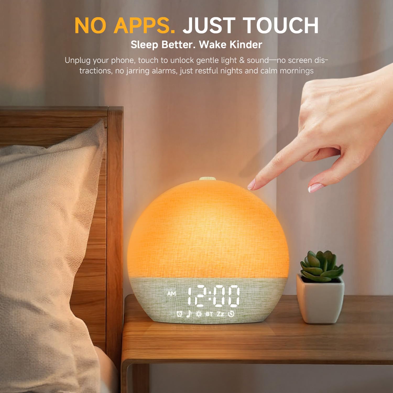 Geuuap Sunrise Alarm Clock packaging includes adapter and cables