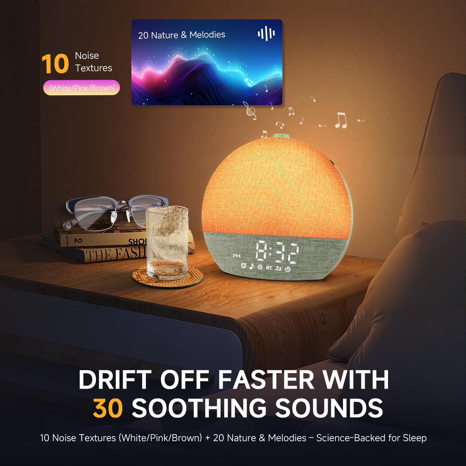 Geuuap Sunrise Alarm Clock sunrise simulation promotes a natural wake-up
