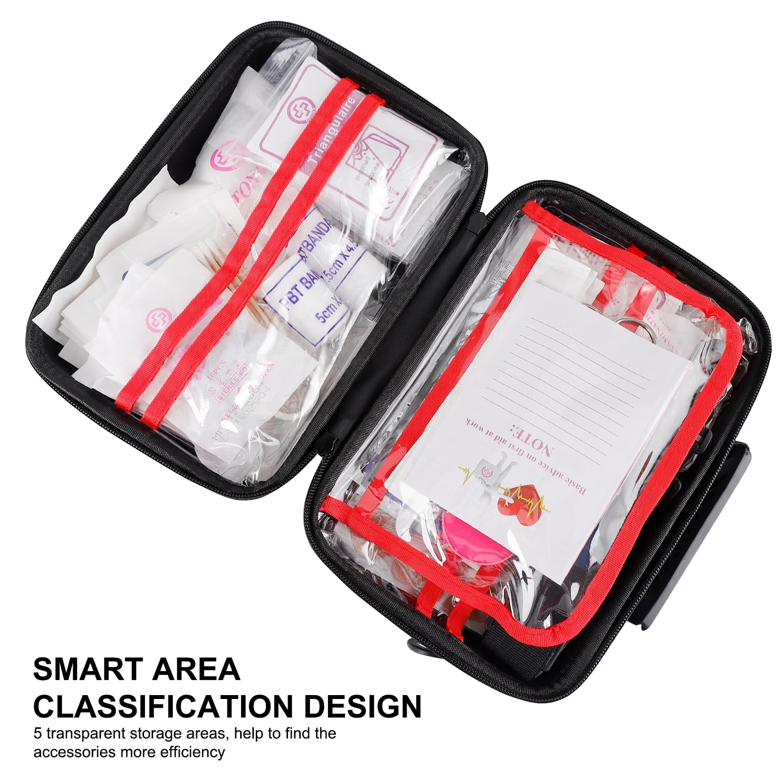 Gevoke 410-piece durable zippers keep supplies secure in rain or dust