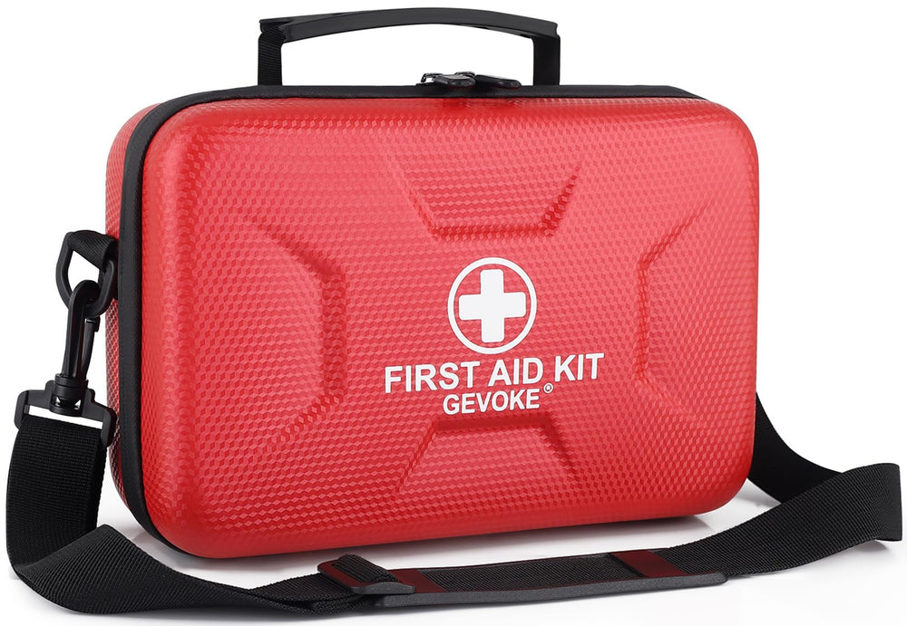 Gevoke 410-piece first aid kit front view for home and travel